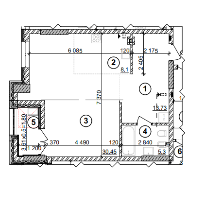 1-комнатная 59.38 м² в ЖК Crystal Park Tower от 45 000 грн/м², Киев