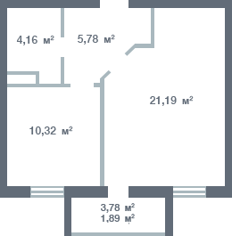 1-комнатная 42.34 м² в ЖК Новосел от 13 400 грн/м², с. Молодежное