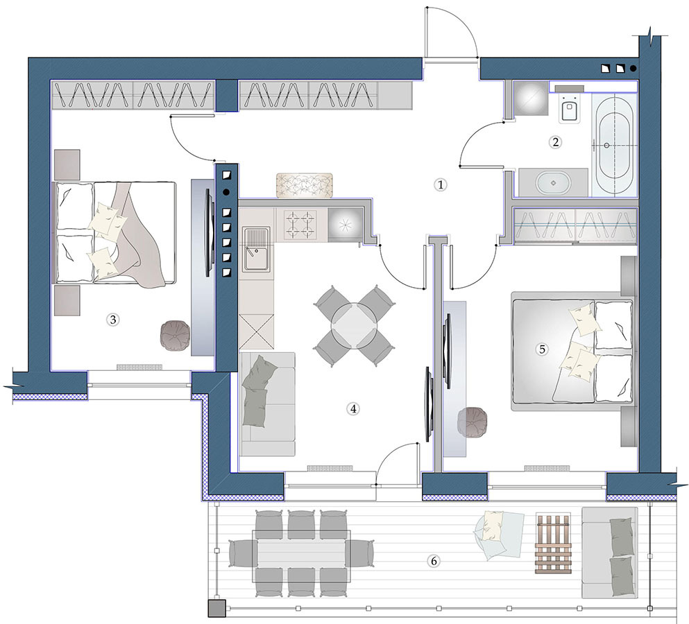 2-кімнатна 67.7 м² в ЖК Софія від 27 700 грн/м², Харків