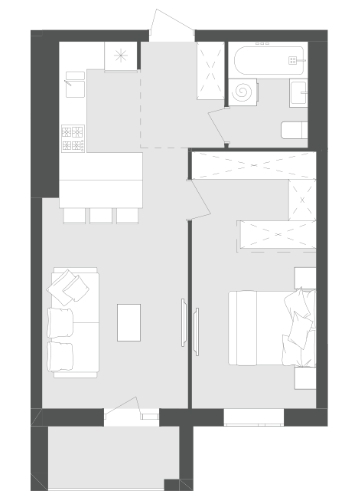 1-кімнатна 48.41 м² в ЖК Avalon Zelena Street від 20 900 грн/м², Львів