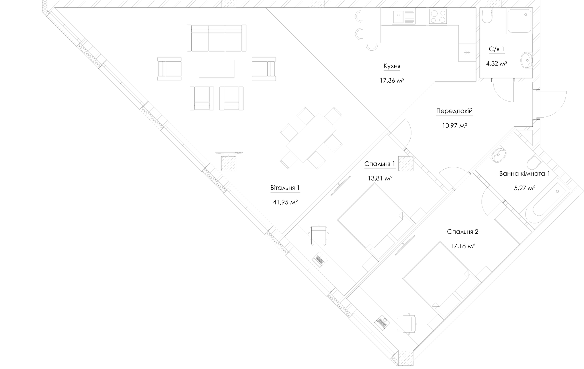 3-комнатная 110.86 м² в ЖК Franklin Concept House от 40 150 грн/м², Киев