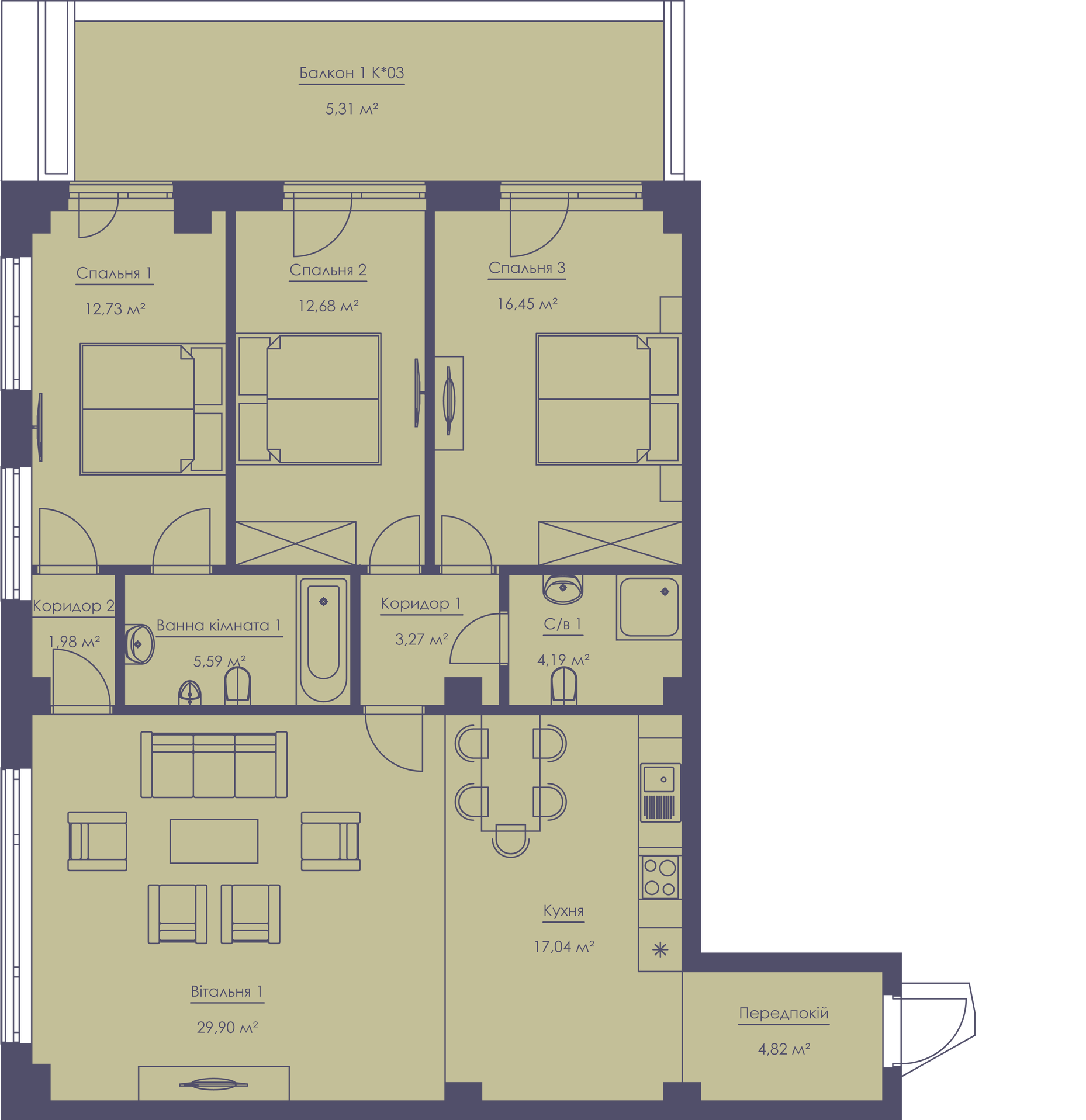 4-комнатная 113.96 м² в ЖК Franklin Concept House от 40 050 грн/м², Киев