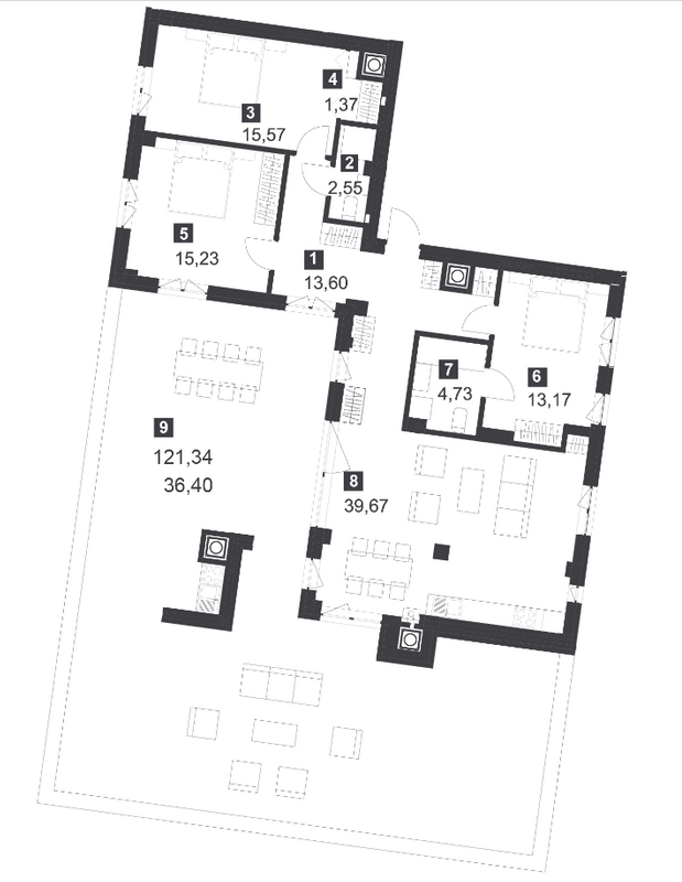 3-комнатная 142.29 м² в ЖК Малоголосківські пагорби от 18 300 грн/м², Львов