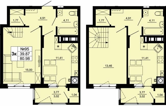 Двухуровневая 80.98 м² в ЖК Новый от 16 900 грн/м², Львов