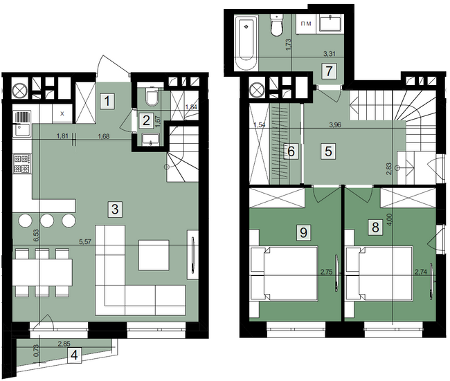 Двухуровневая 103.2 м² в ЖК Парк Арена от 26 350 грн/м², Львов