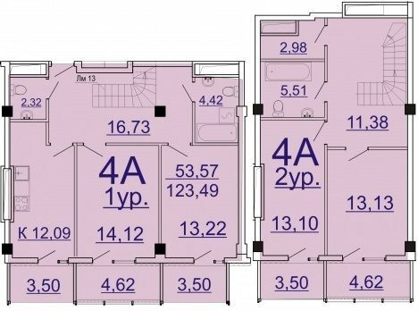Двухуровневая 123.49 м² в ЖК Аксиома от 22 800 грн/м², Харьков