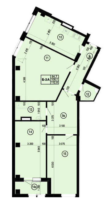 3-кімнатна 112.8 м² в ЖК Манхетен від 19 850 грн/м², Харків