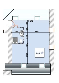 1-комнатная 37.2 м² в КД Наваль от 23 200 грн/м², Николаев