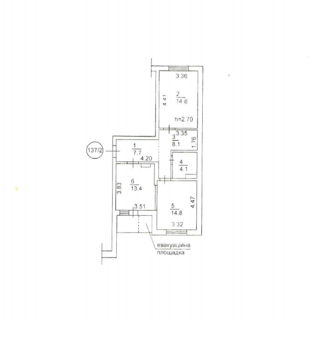 2-комнатная 64.1 м² в ЖК Новомостицко-Замковецкий от застройщика, Киев