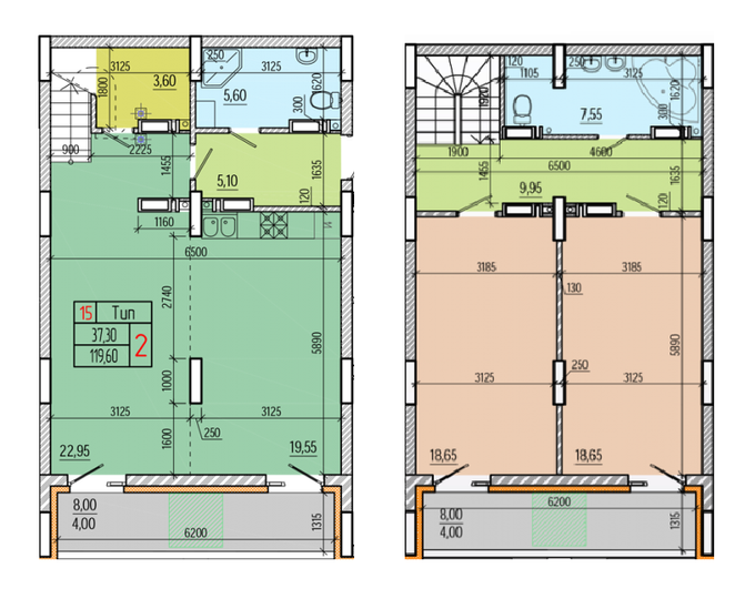 Дворівнева 119.6 м² в ЖК Акварелі-2 від 17 500 грн/м², м. Вишневе