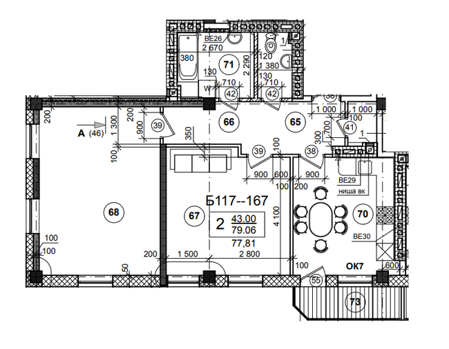 2-кімнатна 78 м² в ЖБК Сонячний-4 від 24 050 грн/м², Одеса