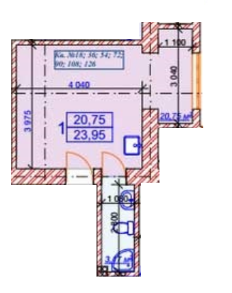 1-кімнатна 23.95 м² в ЖК Слов'янський від 20 000 грн/м², Харків