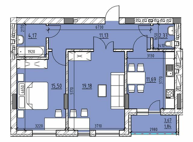 2-комнатная 65.84 м² в ЖК Велика Британія от 18 250 грн/м², Львов