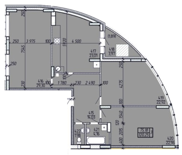 3-комнатная 120.25 м² в ЖК Покровский от 18 600 грн/м², Житомир