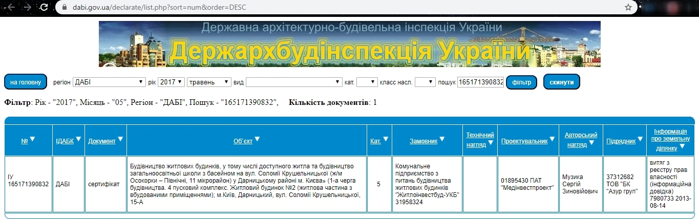 Сертификат о готовности Дом 13, ЖК на ул. Крушельницкой, 13, 15, 15А, 15Б, 15В