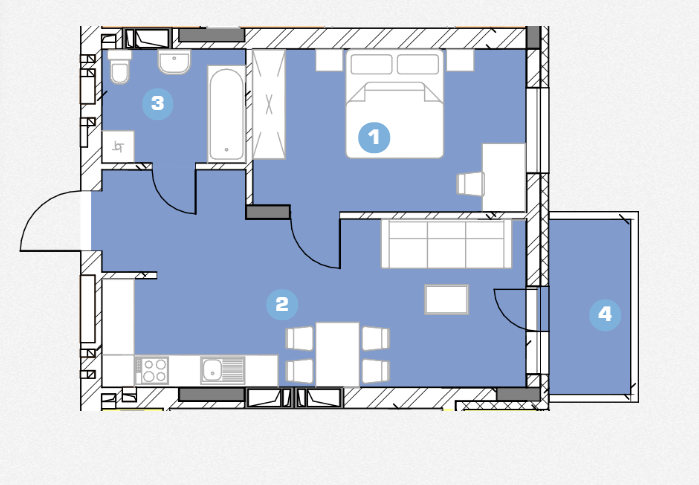 1-кімнатна 47.95 м² в ЖК Ріел Сіті від 16 471 грн/м², Львів