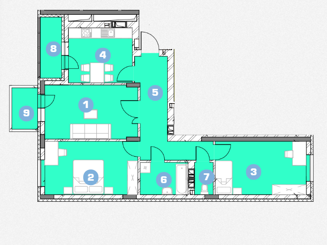 3-комнатная 89.46 м² в ЖК Ріел Сіті от 15 507 грн/м², Львов