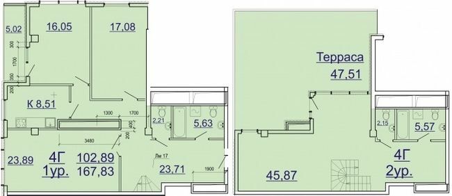 Двухуровневая 167.83 м² в ЖК Аксиома от 22 750 грн/м², Харьков