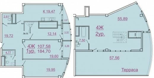 Двухуровневая 184.7 м² в ЖК Аксиома от 22 750 грн/м², Харьков