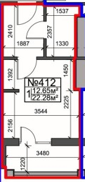 1-комнатная 22.28 м² в ЖК Британский дом от 20 900 грн/м², Харьков