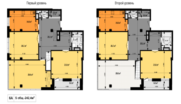 Двухуровневая 242.4 м² в ЖК Вектор от 36 600 грн/м², Харьков