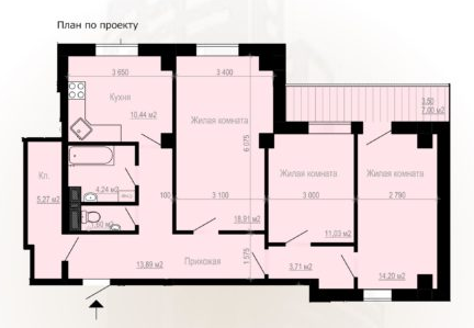 2-комнатная 86.6 м² в ЖК Дом на Зерновой от 14 400 грн/м², Харьков