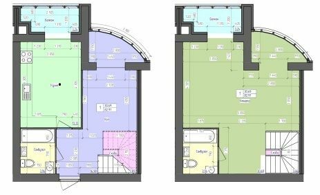 1-комнатная 82.91 м² в ЖК Лазурный от застройщика, Харьков