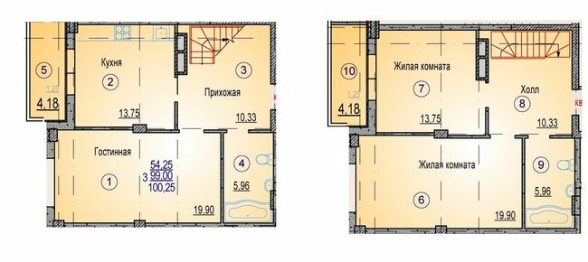 Дворівнева 100.25 м² в ЖК Одеський від забудовника, Харків