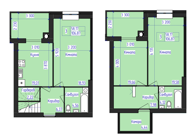 Двухуровневая 106.87 м² в ЖК Олимпийский от 17 000 грн/м², Харьков