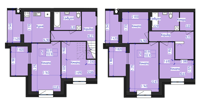 Двухуровневая 133.1 м² в ЖК Олимпийский от 17 500 грн/м², Харьков