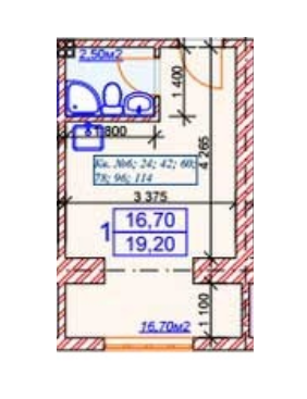 1-кімнатна 19.2 м² в ЖК Слов'янський від 20 000 грн/м², Харків