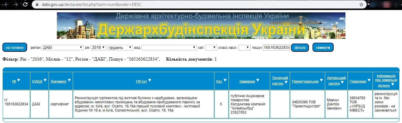 Сертификат о готовности 16, ЖК Просвещения, 16, 16А