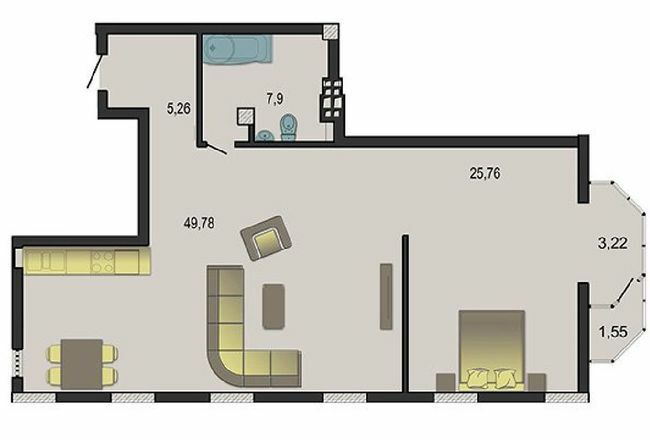 2-комнатная 92.8 м² в ЖК Премьер Холл от 13 400 грн/м², Житомир