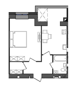 1-комнатная 50.52 м² в ЖК Grand City Dombrovskyi от 13 000 грн/м², Житомир