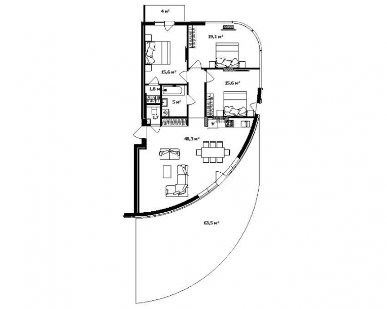 3-кімнатна 130 м² в ЖК Dream City від 37 600 грн/м², Ужгород