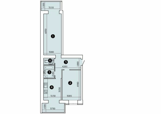 2-кімнатна 76.04 м² в ЖК Олександрівський 2 від 15 000 грн/м², Запоріжжя
