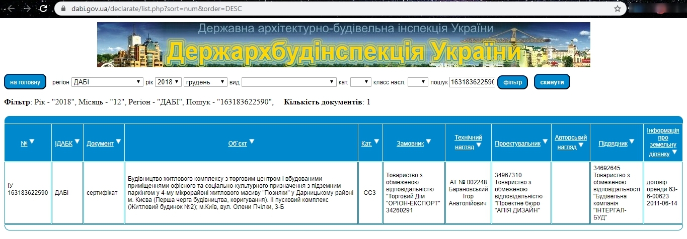 Сертифікат про готовність 3Д, ЖК Традиція