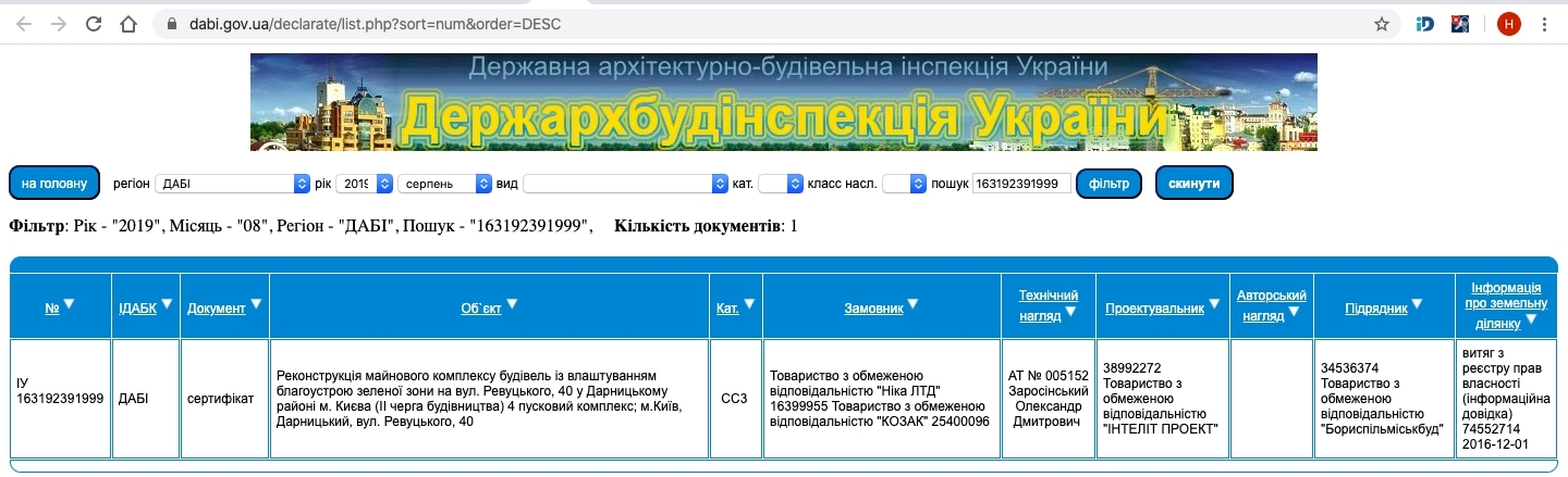 Сертифікат про готовність 2 дом (секция 4), ЖК Лебединий