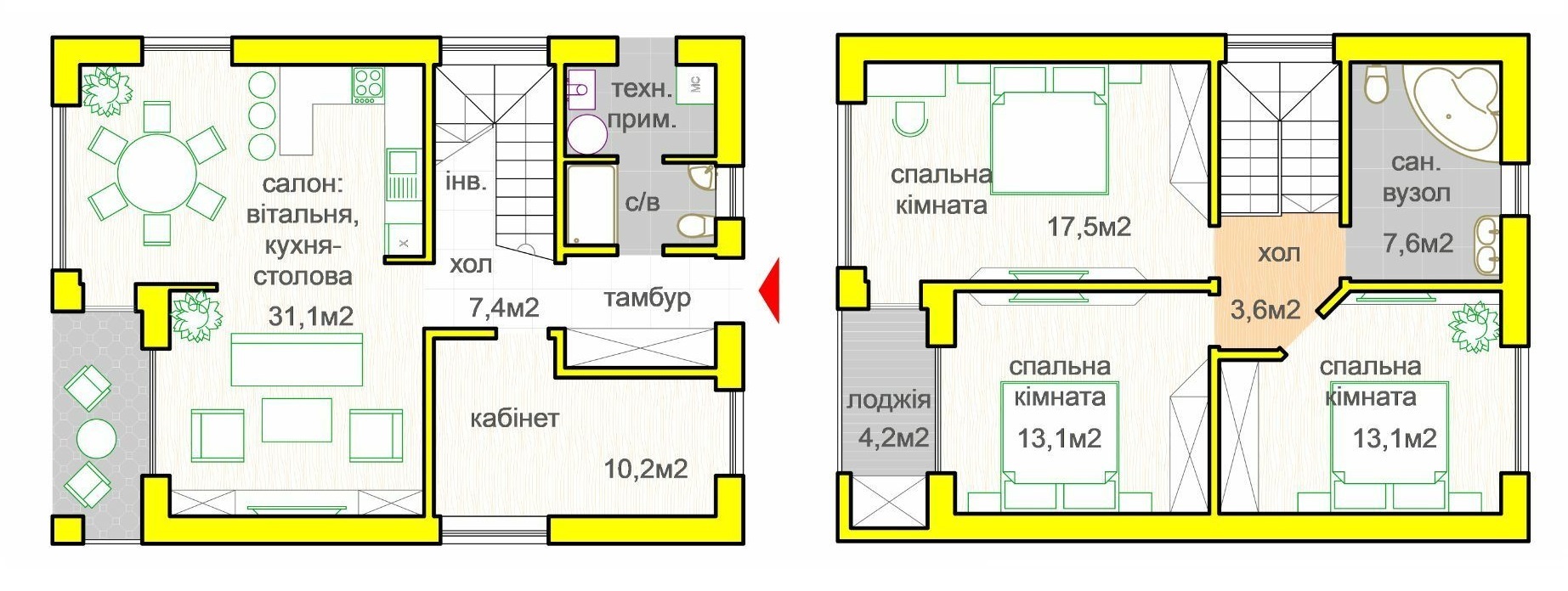 Котедж 115 м² в КМ Oklahoma Cottage Town від 16 348 грн/м², с. Дмитрівка