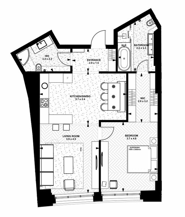 1-комнатная 79.4 м² в ЖК Linden Luxury Residences от 140 300 грн/м², Киев