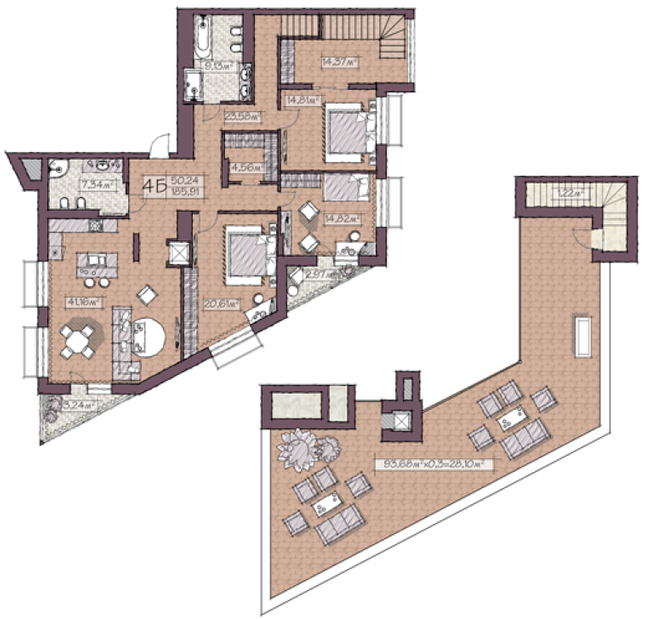 Дворівнева 185.91 м² в КБ Concordia від 61 550 грн/м², Київ