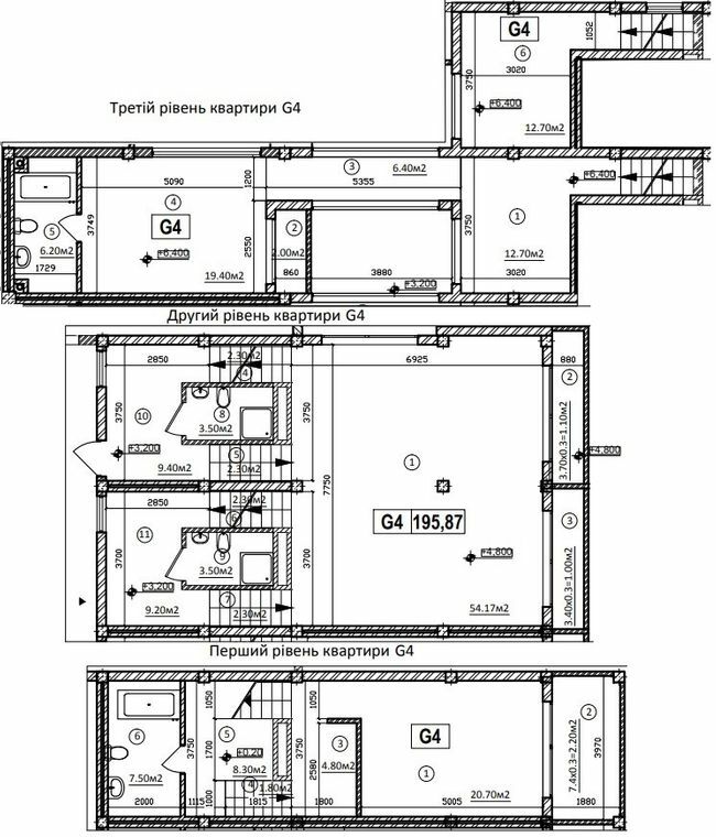 Дворівнева 195.87 м² в КБ Greenhouse від 36 000 грн/м², Київ