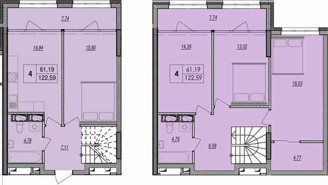 Дворівнева 122.59 м² в ЖК Olympic Park від 19 000 грн/м², Київ