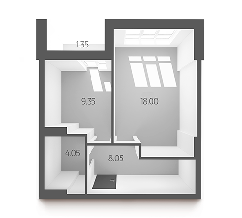 1-комнатная 40.8 м² в ЖК L-квартал от 30 000 грн/м², Киев