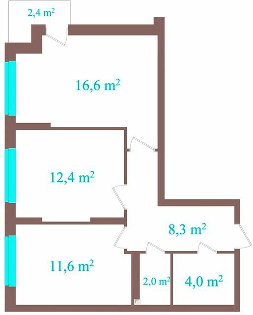 2-кімнатна 55.71 м² в ЖК Метрополія від забудовника, Київ