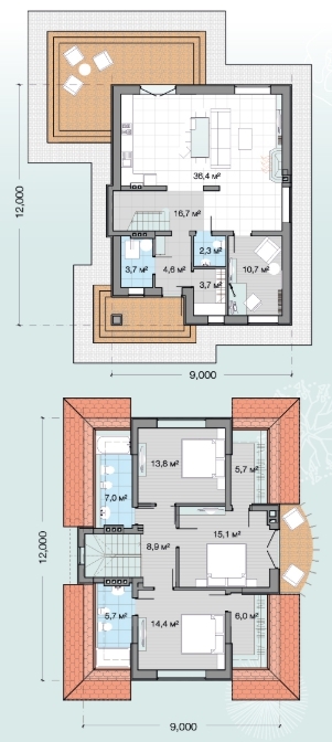 Котедж 154.7 м² в Резиденція AlpenPark від забудовника, смт Козин
