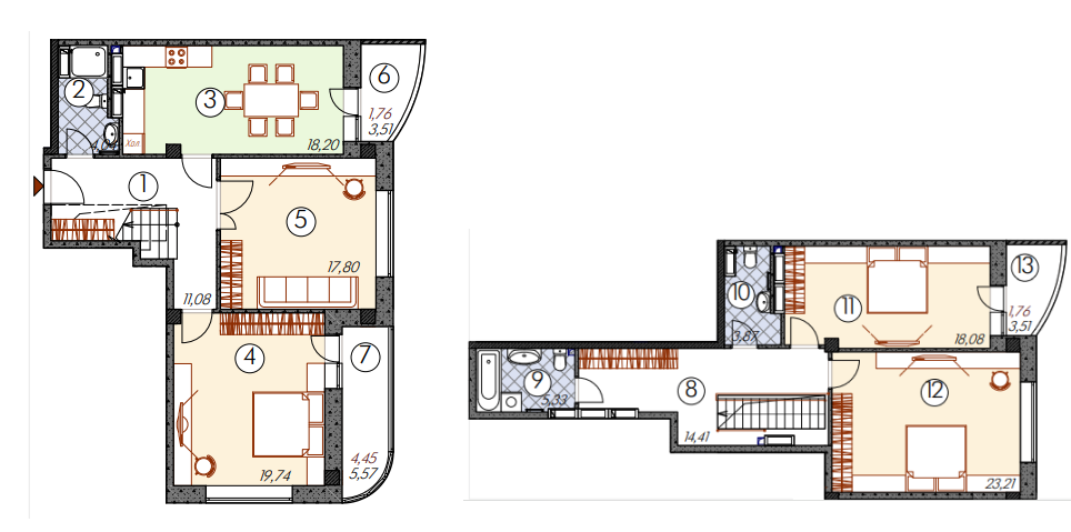 Дворівнева 143.72 м² в ЖМ Саванна Сіті від 12 000 грн/м², м. Бровари