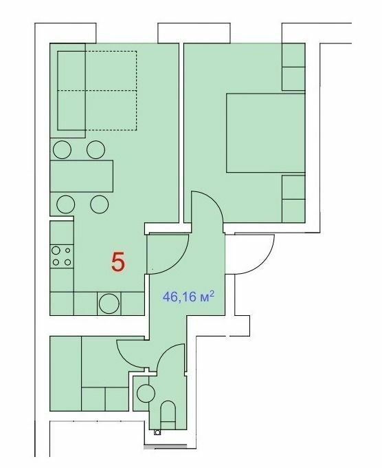 2-кімнатна 46.16 м² в ЖК Summerville від 17 000 грн/м², с. Білогородка