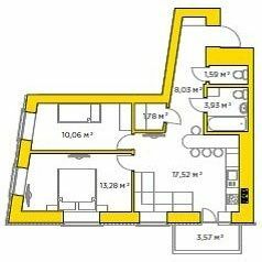 2-кімнатна 57.26 м² в ЖК Авіатор від 20 450 грн/м², смт Гостомель
