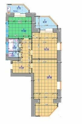 2-комнатная 78.65 м² в ЖК Одесский квартал от 22 000 грн/м², с. Крюковщина